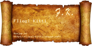 Fliegl Kitti névjegykártya